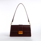 Сумка женская на клапане TEXTURA, средний размер, цвет тёмно-коричневый - Фото 12