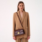 Сумка женская на клапане TEXTURA, средний размер, цвет тёмно-коричневый - фото 43640145