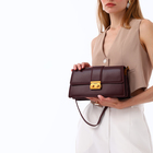 Сумка женская на клапане TEXTURA, средний размер, цвет тёмно-коричневый - Фото 2