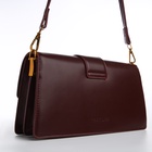 Сумка женская на клапане TEXTURA, средний размер, цвет тёмно-коричневый - Фото 10