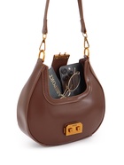 Сумка женская багет TEXTURA на молнии, 24×6.5×13 см, коричневая - Фото 11