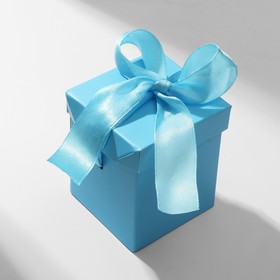 Коробочка подарочная «Презент» 6×6×6, голубой