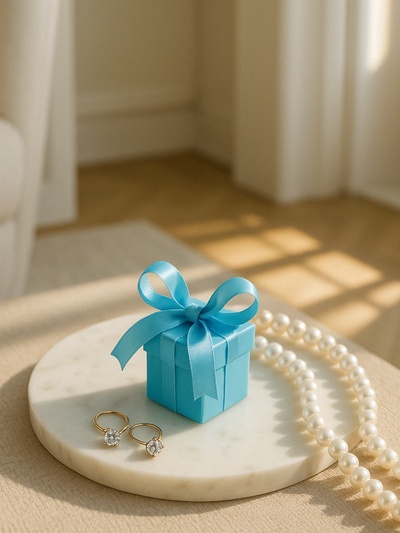 Коробочка подарочная складная «Презент», 6×6×6 см, голубой