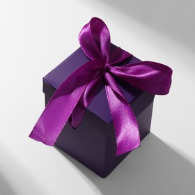 Коробочка подарочная «Презент» 6×6, фиолетовый