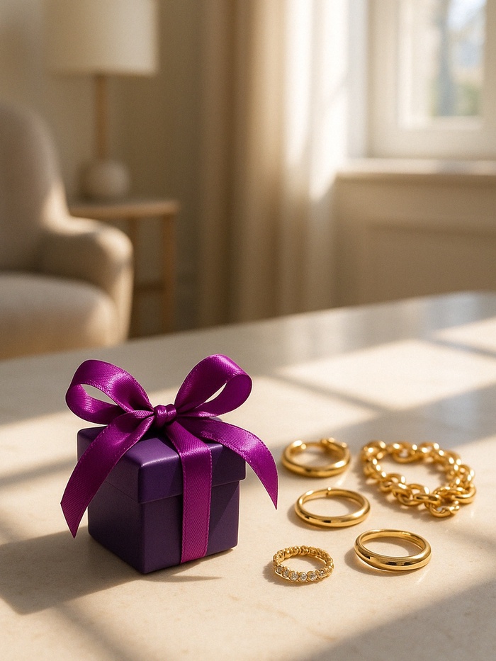 Коробочка подарочная складная «Презент», 6×6×6 см, фиолетовый - Фото 1