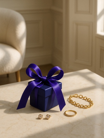 Коробочка подарочная складная «Презент», 6×6×6 см, фиолетовая