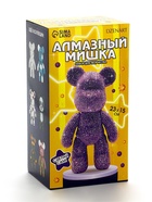 Алмазная мозаика на фигурке "Мишка", цвет фиолетовый - Фото 6
