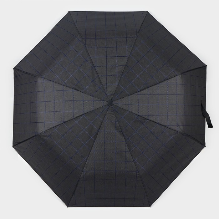 Зонт полуавтоматический «Клетка», эпонж, 3 сложения, 8 спиц, R = 48 см, цвет МИКС - фото 1903707947