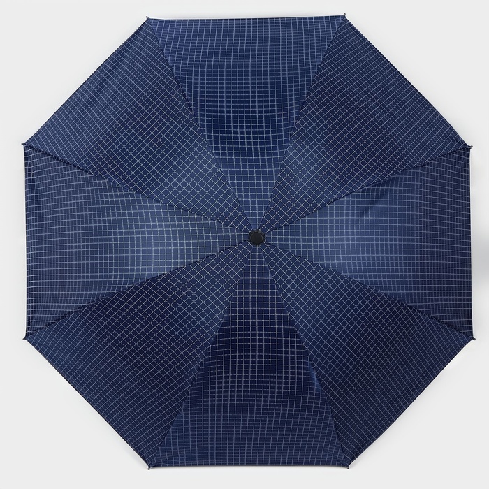 Зонт механический «Мелкая клетка», эпонж, 4 сложения, 8 спиц, R = 47 см, цвет МИКС - фото 1884548733