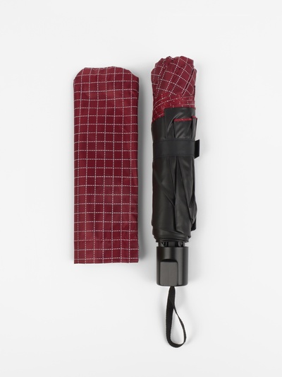 Зонт механический «Мелкая клетка», эпонж, 4 сложения, 8 спиц, R=47/55 см, D = 94 см, МИКС