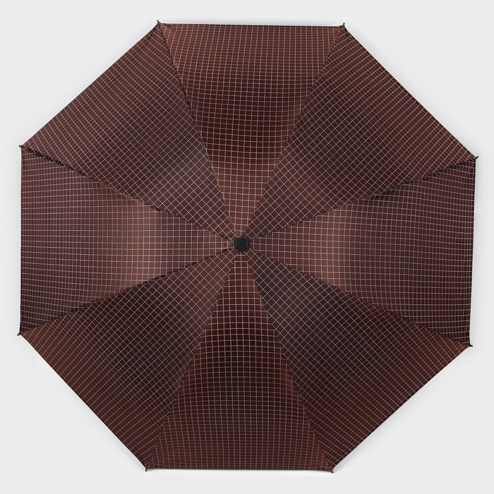 Зонт механический «Мелкая клетка», эпонж, 4 сложения, 8 спиц, R = 47 см, цвет МИКС - фото 1906630525