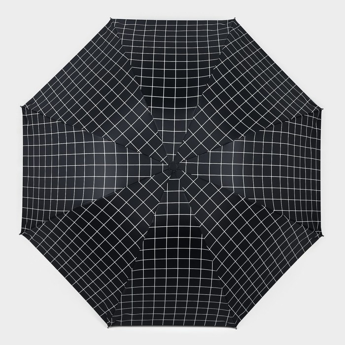 Зонт механический «Крупная клетка», эпонж, 4 сложения, 8 спиц, R = 47 см, цвет МИКС