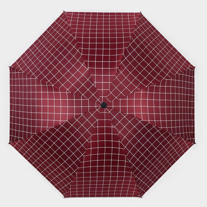 Зонт механический «Крупная клетка», эпонж, 4 сложения, 8 спиц, R = 47 см, цвет МИКС - фото 1905169130