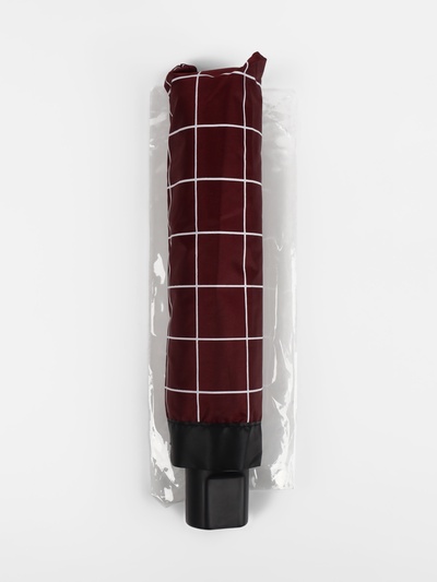 Зонт механический «Крупная клетка», эпонж, 4 сложения, 8 спиц, R=47/55 см, D = 94 см, МИКС