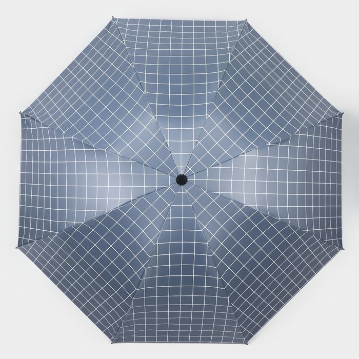 Зонт механический «Крупная клетка», эпонж, 4 сложения, 8 спиц, R = 47 см, цвет МИКС - фото 1883065532