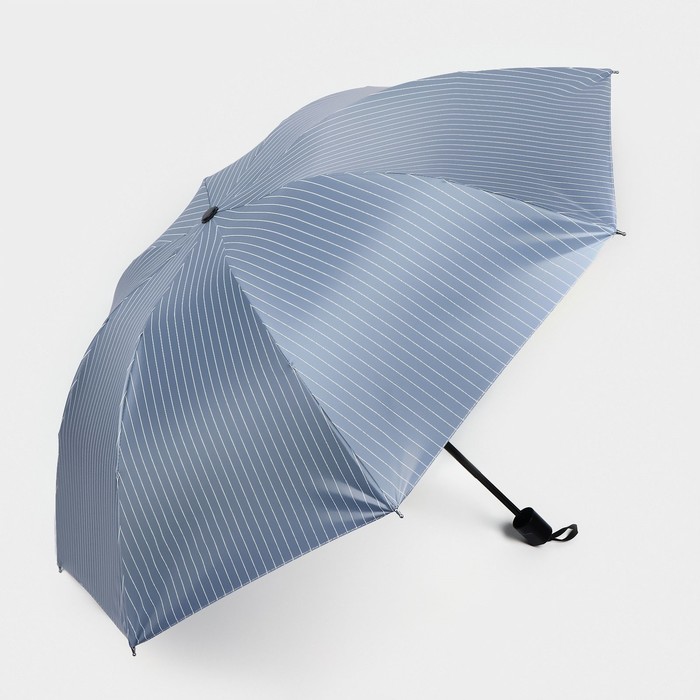 Зонт механический «Мелкая полоска», эпонж, 4 сложения, 8 спиц, R = 47 см, цвет МИКС - фото 1883065544