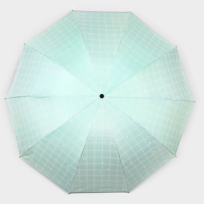 Зонт механический «Точки», эпонж, 4 сложения, 10 спиц, R = 53 см, цвет МИКС - фото 1883065585