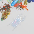 Наклейки для творчества пластик PVC "Яркие насекомые" набор 40 шт 9х10.5 см - фото 23750128