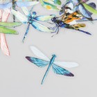 Наклейки для творчества пластик PVC "Стрекозы" набор 40 шт 9х10.5 см - фото 23750132