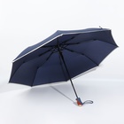 Зонт полуавтоматический «Однотон», эпонж, 3 сложения, 8 спиц, R = 50 см, цвет МИКС - Фото 3