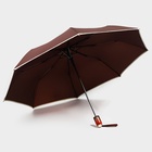 Зонт полуавтоматический «Однотон», эпонж, 3 сложения, 8 спиц, R = 50 см, цвет МИКС - Фото 4