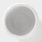 Банка для сыпучих с ложкой Доляна «Ананас», 300 мл, 10×14.5 см, доломит, белая - Фото 4