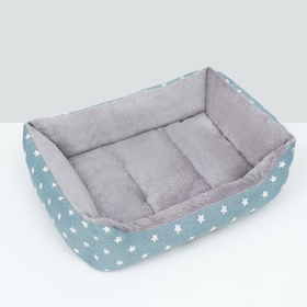 Лежанка для животных «Звезды», 50×40×15 см, серая