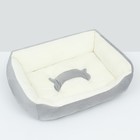 Лежанка-диван для животных"Косточка", 50 х 40 х 15, серо-белая - фото 297184706