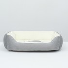 Лежанка-диван для животных"Косточка", 50 х 40 х 15, серо-белая - Фото 2