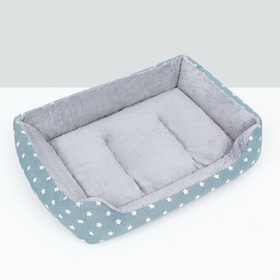Лежанка для животных «Звезды», 60×45×15 см, серая
