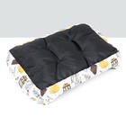 Лежанка для животных, двухсторонняя подушка, 60 х 45 х 15 см,  серо-белая - фото 9213322