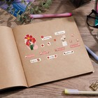 Бумажные наклейки для ежедневника  «Цветочки», 4 × 23 см - Фото 3