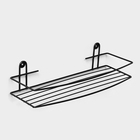 Полка для ванной прямая, 34×11,5×4,5 см, цвет черный - Фото 1