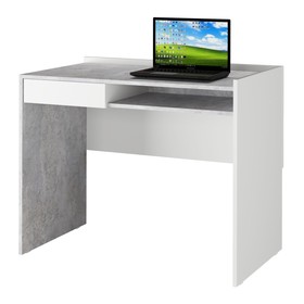 Стол компьютерный «СТК №30», 1001×600×814 мм, цвет белое сияние / цемент светлый