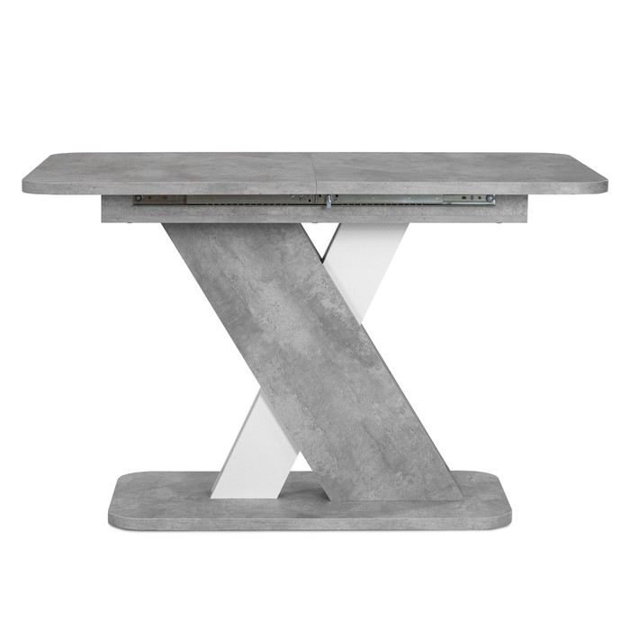 Стол обеденный раздвижной «Аврора», 1200(1600)×750×755 мм, цвет цемент светлый / белый - фото 1906630817
