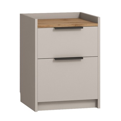 Тумба прикроватная «Авелона», 432×386×581 мм, цвет кашемир светлый/дуб вотан