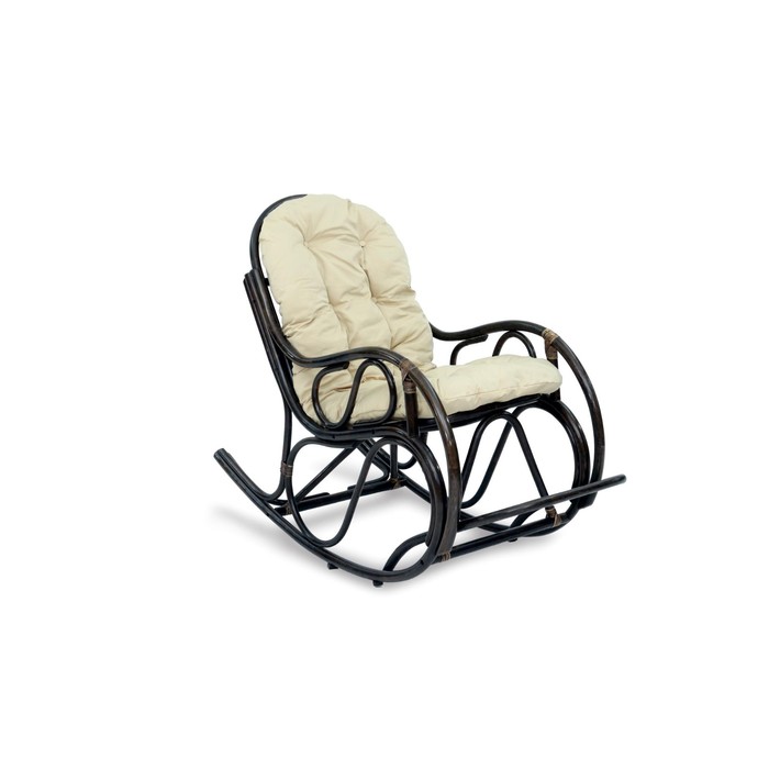 Кресло-качалка "Маргонда" каркас коричневый, сиденье бежевое, 140 х 58 х 105 см - Фото 1