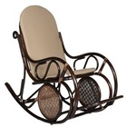 Кресло-качалка "Сантьяго" каркас коричневый, сиденье бежевое, 131 х 56 х 104 см - фото 301210079