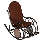 Кресло-качалка "Сантьяго" каркас коричневый, сиденье коричневое, 140 х 58 х 105 см - фото 301210080