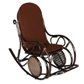Кресло-качалка "Сантьяго" каркас коричневый, сиденье коричневое, 140 х 58 х 105 см