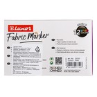 Маркер для ткани 1-2 мм Luxor "Fabric", пулевидный, красный - Фото 5
