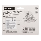 Набор маркеров для ткани 4 цвета, Luxor "Fabric", 1-2 мм, пулевидный, в блистере - фото 9524577