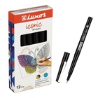 Ручка капиллярная Luxor "Iconic F" узел 0.5 мм, чернила черные - Фото 1