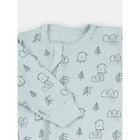 Набор детских комбинезонов с закрытыми ножками MOWbaby Birds, рост 56 см, цвет голубой, 3 шт - Фото 3