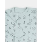 Набор детских комбинезонов с закрытыми ножками MOWbaby Birds, рост 62 см, цвет голубой, 3 шт - Фото 3