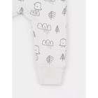 Набор детских комбинезонов с закрытыми ножками MOWbaby Birds, рост 56 см, цвет молочный, 3 шт - Фото 5