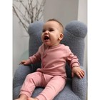 Набор детских комбинезонов с закрытыми ножками MOWbaby Birds, рост 62 см, цвет розовый, 3 шт - Фото 25