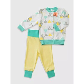 Комплект одежды детский Топотушки «Мятная свежесть», 2 предмета: кофта, штанишки, рост 68 см