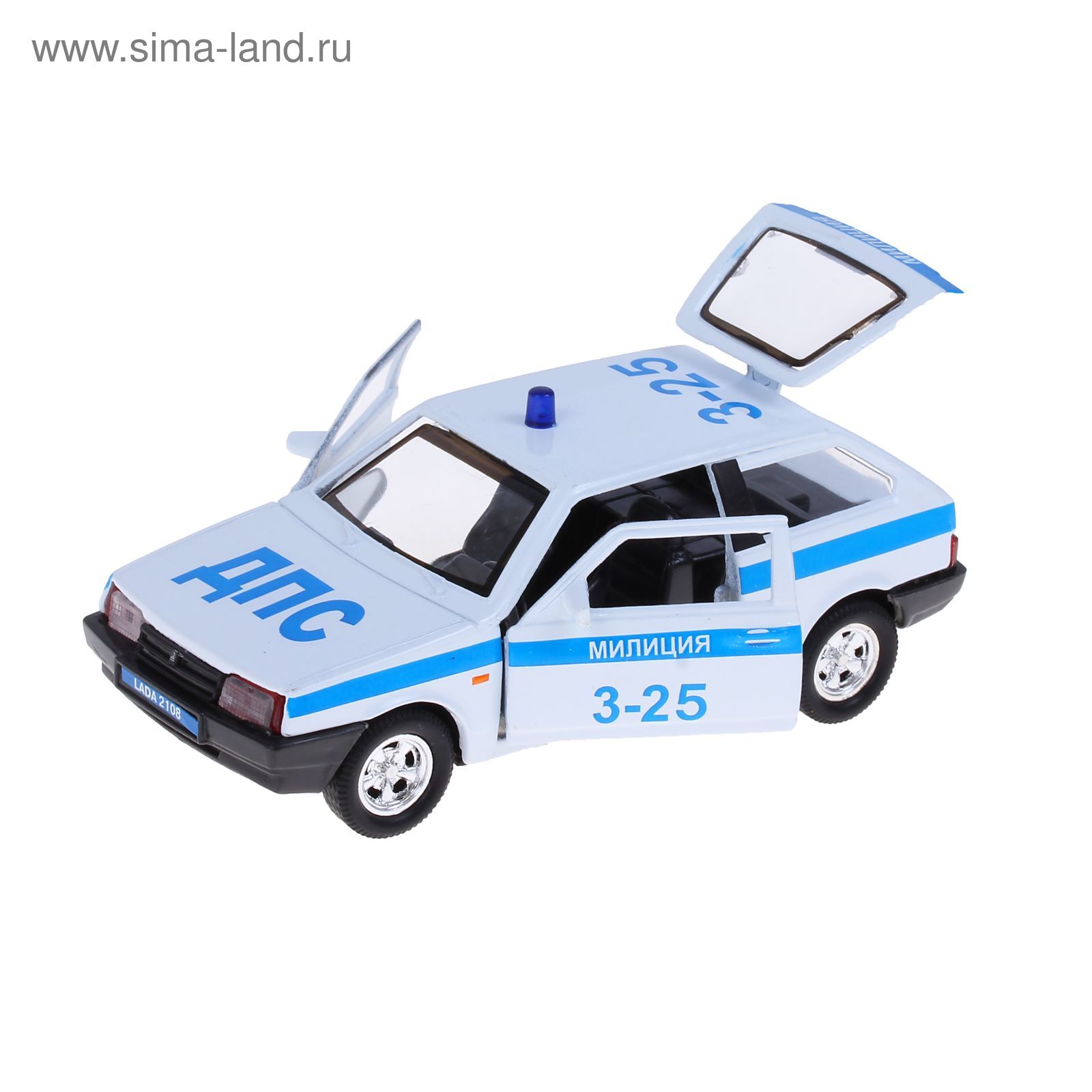 Модель машины милиция Lada 2108, масштаб 1:36 (1070956) - Купить по цене от  236.68 руб. | Интернет магазин SIMA-LAND.RU