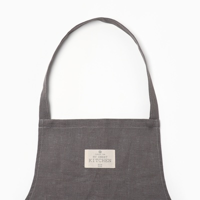 Фартук «Этель» ECO light grey, 60×70 см, 100% лён, 245 г/м²